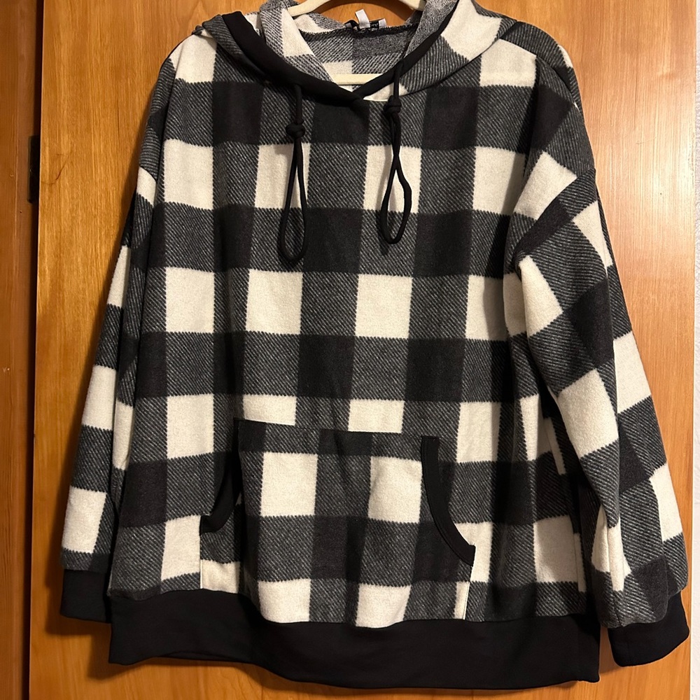 NEW White Birch Hoodie Buffalo Plaid